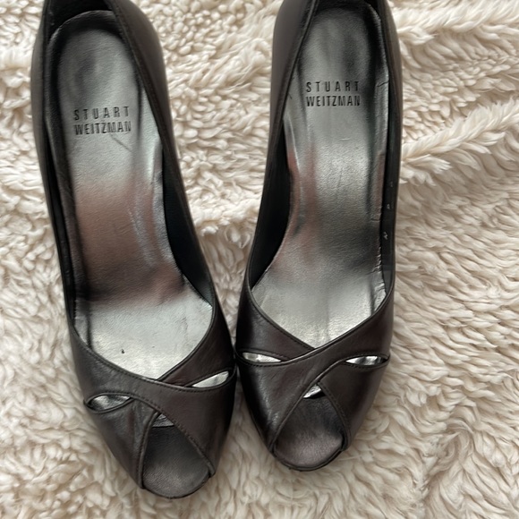 Stuart Weitzman peep toe heels. - Picture 4 of 6